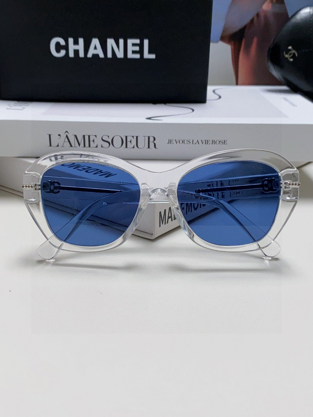 Chanel Fashion Blue Lens Sunglasses for Men & Women - 431677 - detail image 6