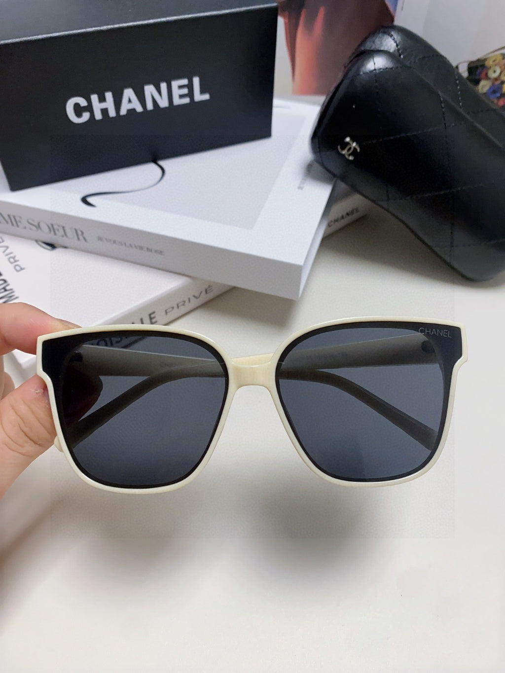 Chanel Square Brown Lens Sunglasses for Men & Women - 431684 - detail image 2