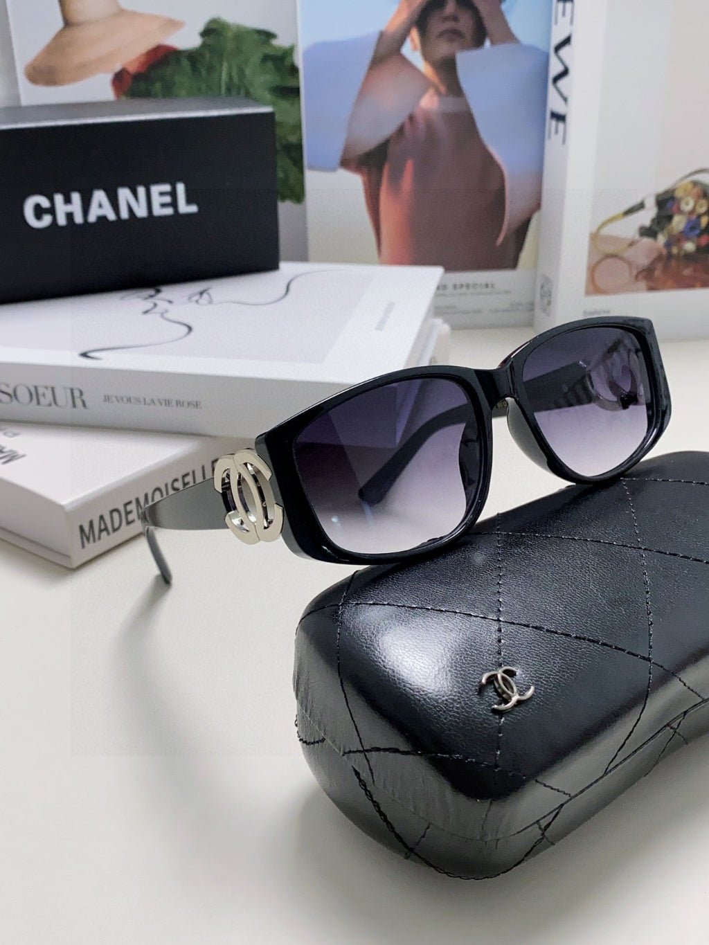 Chanel Metal Fashion Silver Lens Sunglasses for Men & Women - 431687 - detail image 7