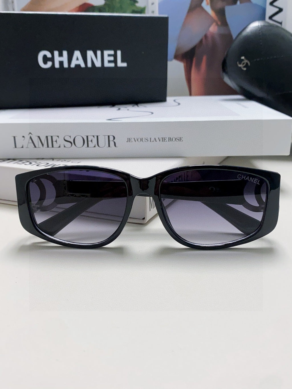 Chanel Metal Fashion Silver Lens Sunglasses for Men & Women - 431687 - detail image 6