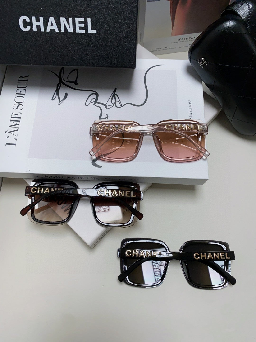Chanel Fashion Red Lens Sunglasses for Men & Women - 431689 - detail image 8