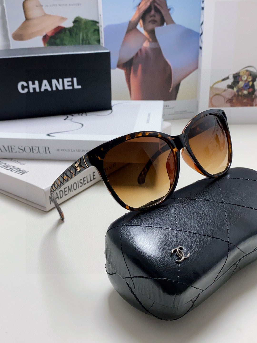 Chanel Cat-Eye Brown Lens Sunglasses for Men & Women - 431691 - detail image 7