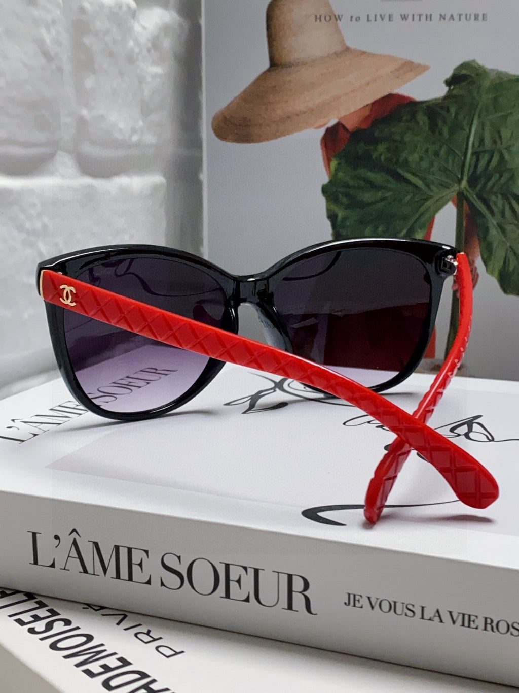 Chanel Cat-Eye Black Lens Sunglasses for Men & Women - 431692 - detail image 2