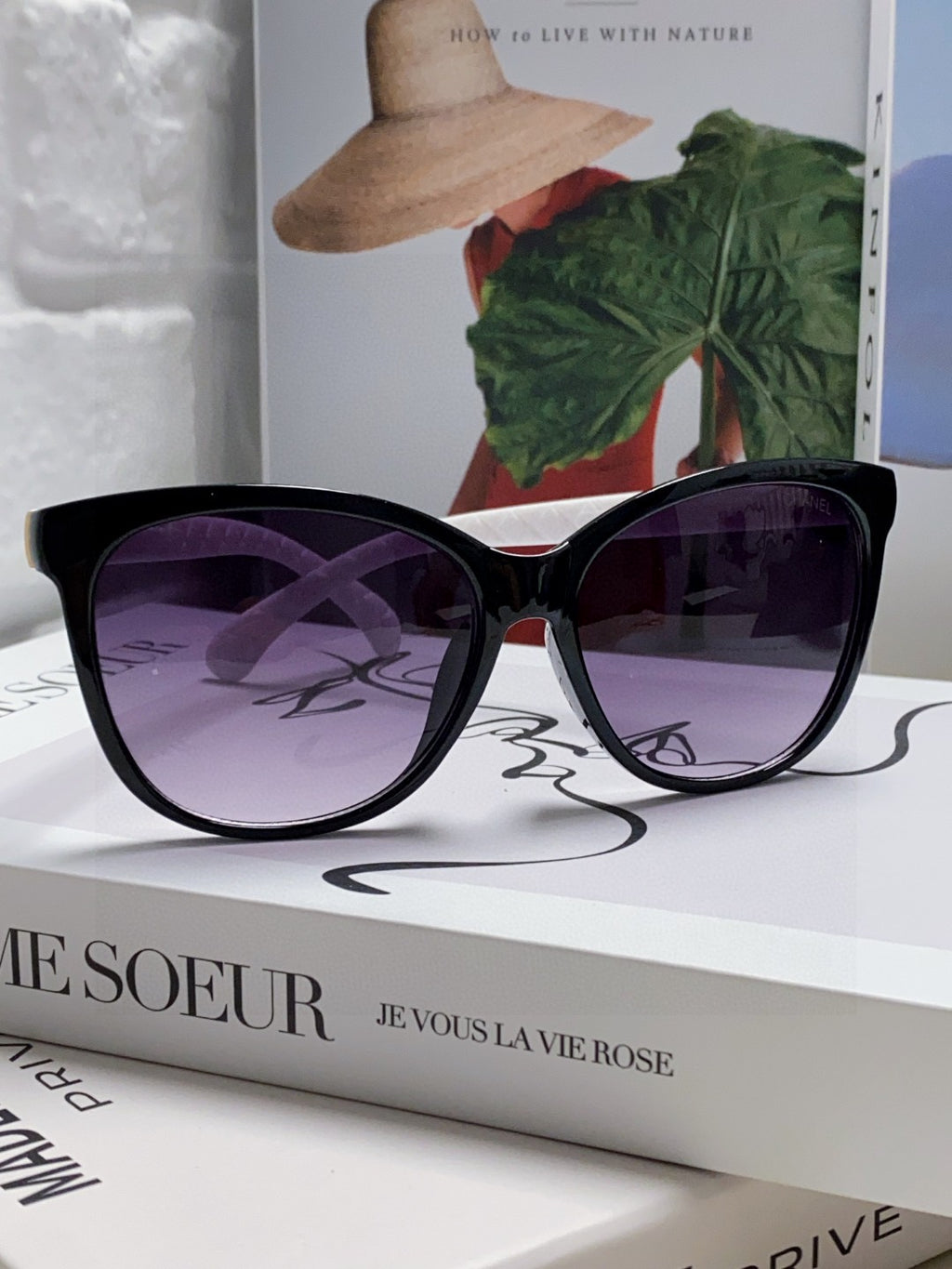 Chanel Cat-Eye Purple Lens Sunglasses for Men & Women - 431693