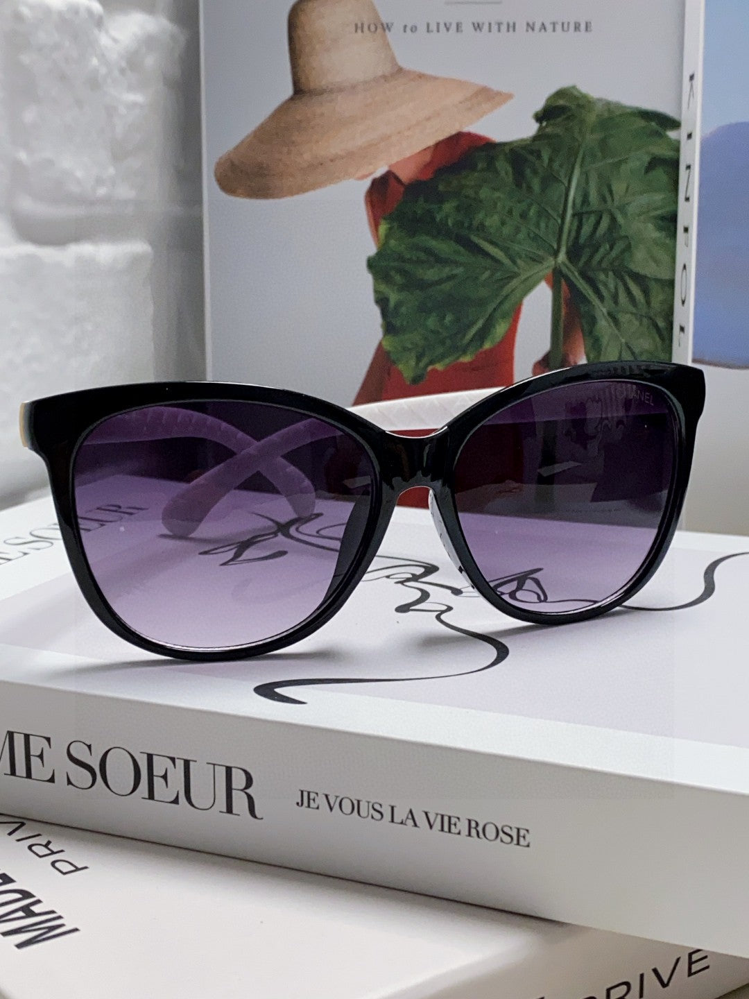 Chanel Cat-Eye Purple Lens Sunglasses for Men & Women - 431693