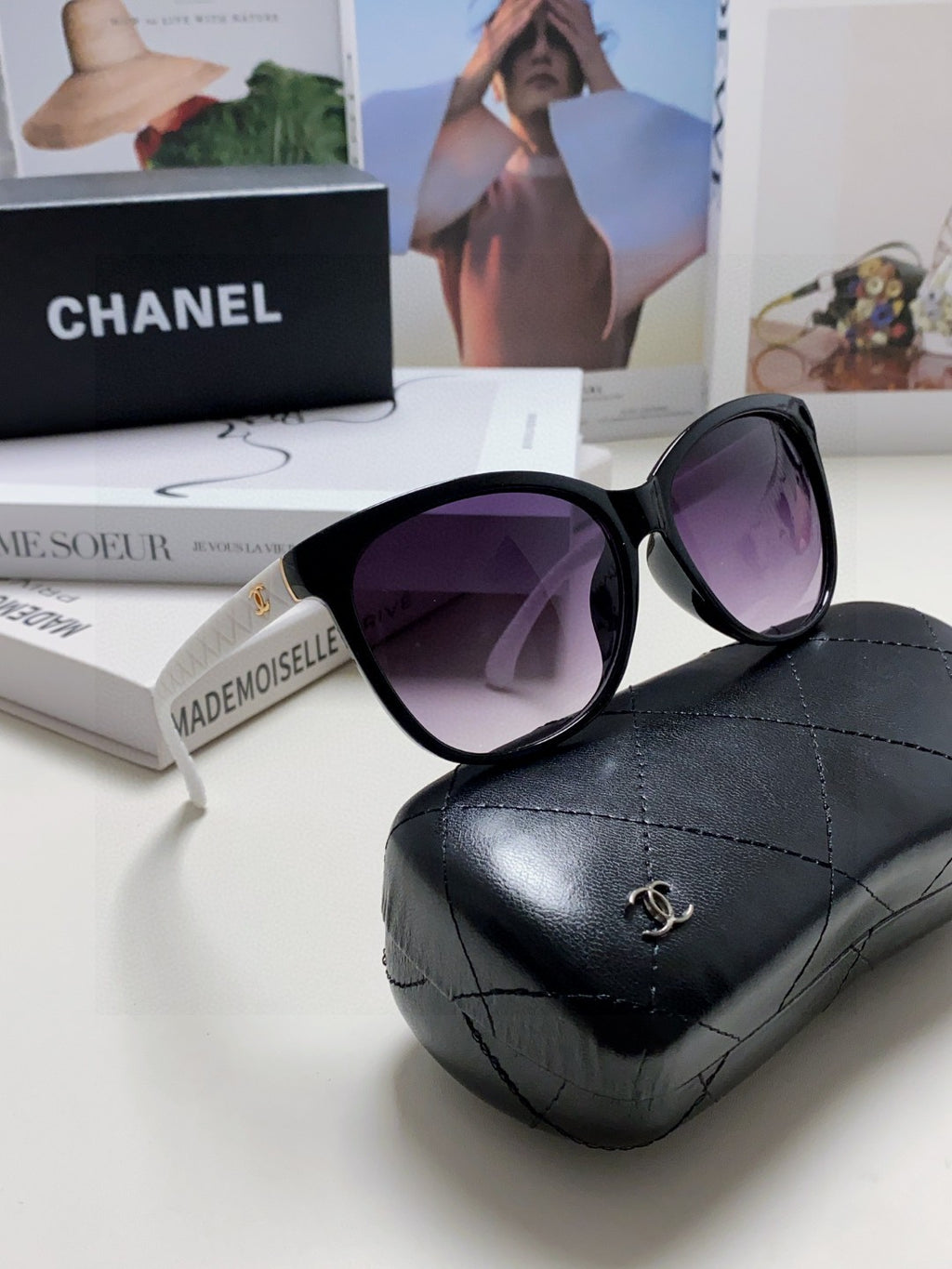 Chanel Cat-Eye Purple Lens Sunglasses for Men & Women - 431693 - detail image 7