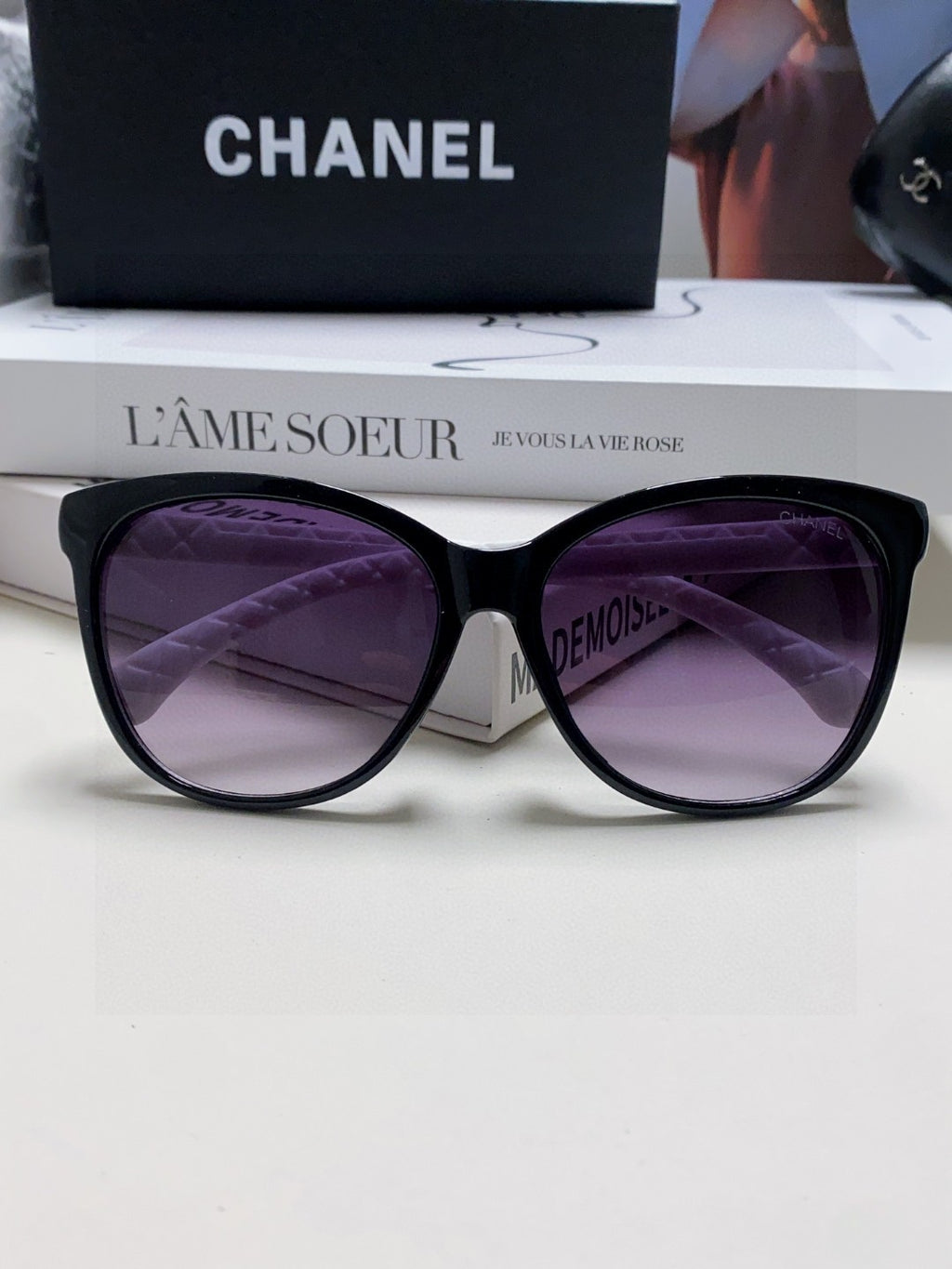 Chanel Cat-Eye Purple Lens Sunglasses for Men & Women - 431693 - detail image 6