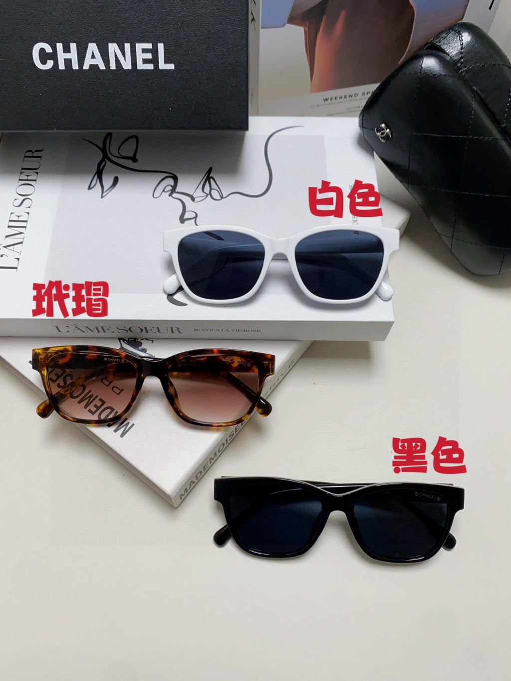 Chanel CH5484 Fashion Blue Lens Sunglasses for Men & Women - detail image 9