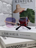 Chanel Metal Oversized Purple Lens Sunglasses for Men & Women