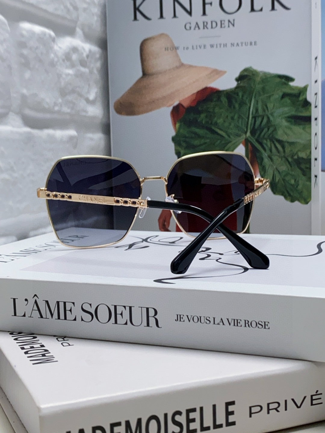 Chanel Metal Oversized Silver Lens Sunglasses for Men & Women