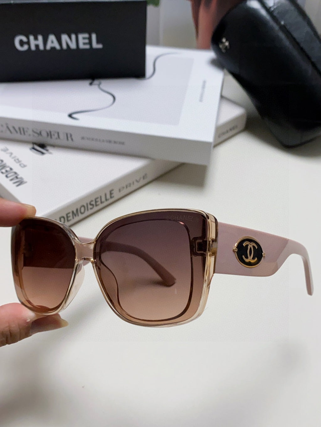 Chanel Fashion Red Lens Sunglasses for Women - detail image 5