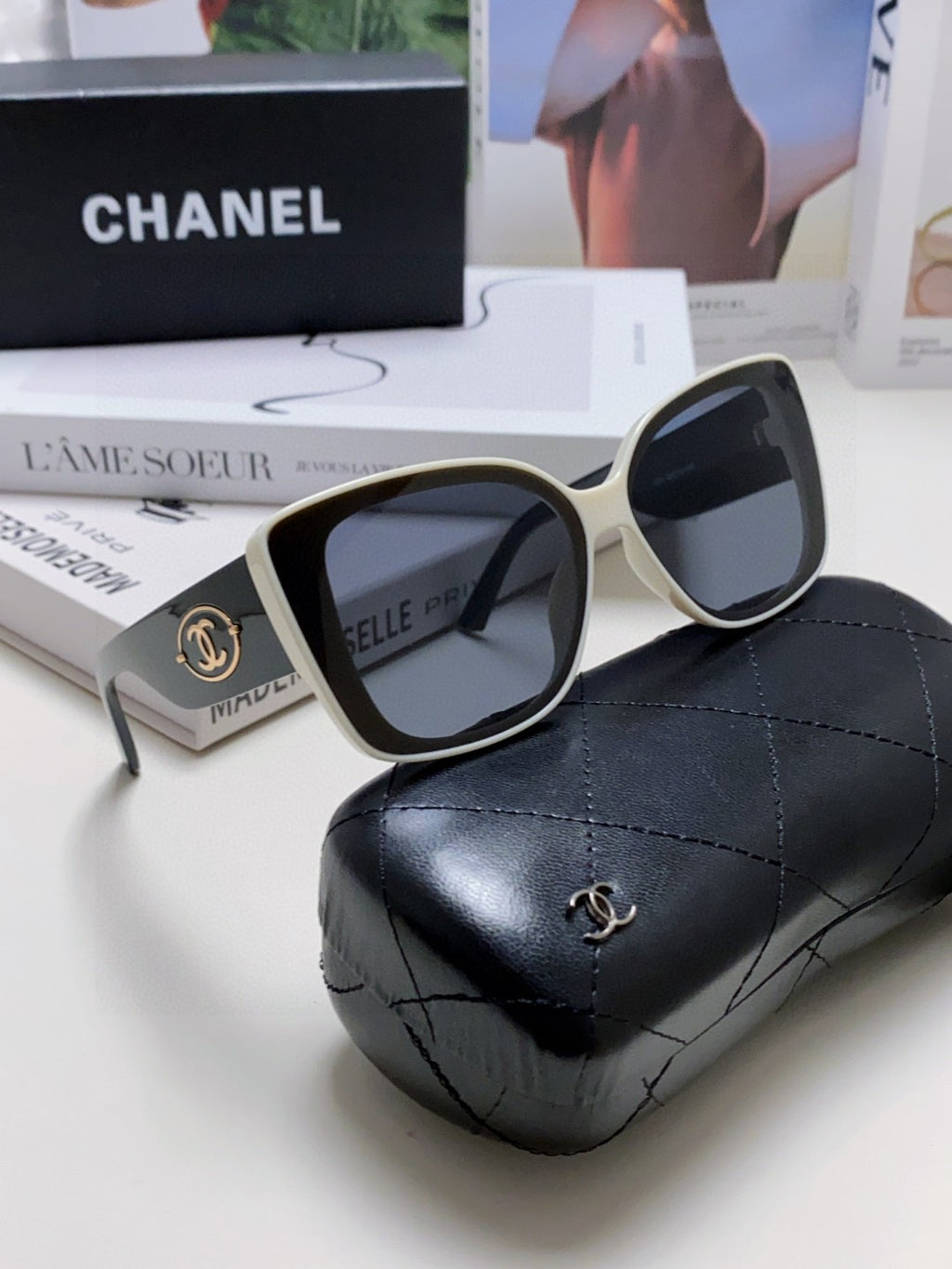 Chanel Fashion Blue Lens Sunglasses for Women - 431501 - detail image 7