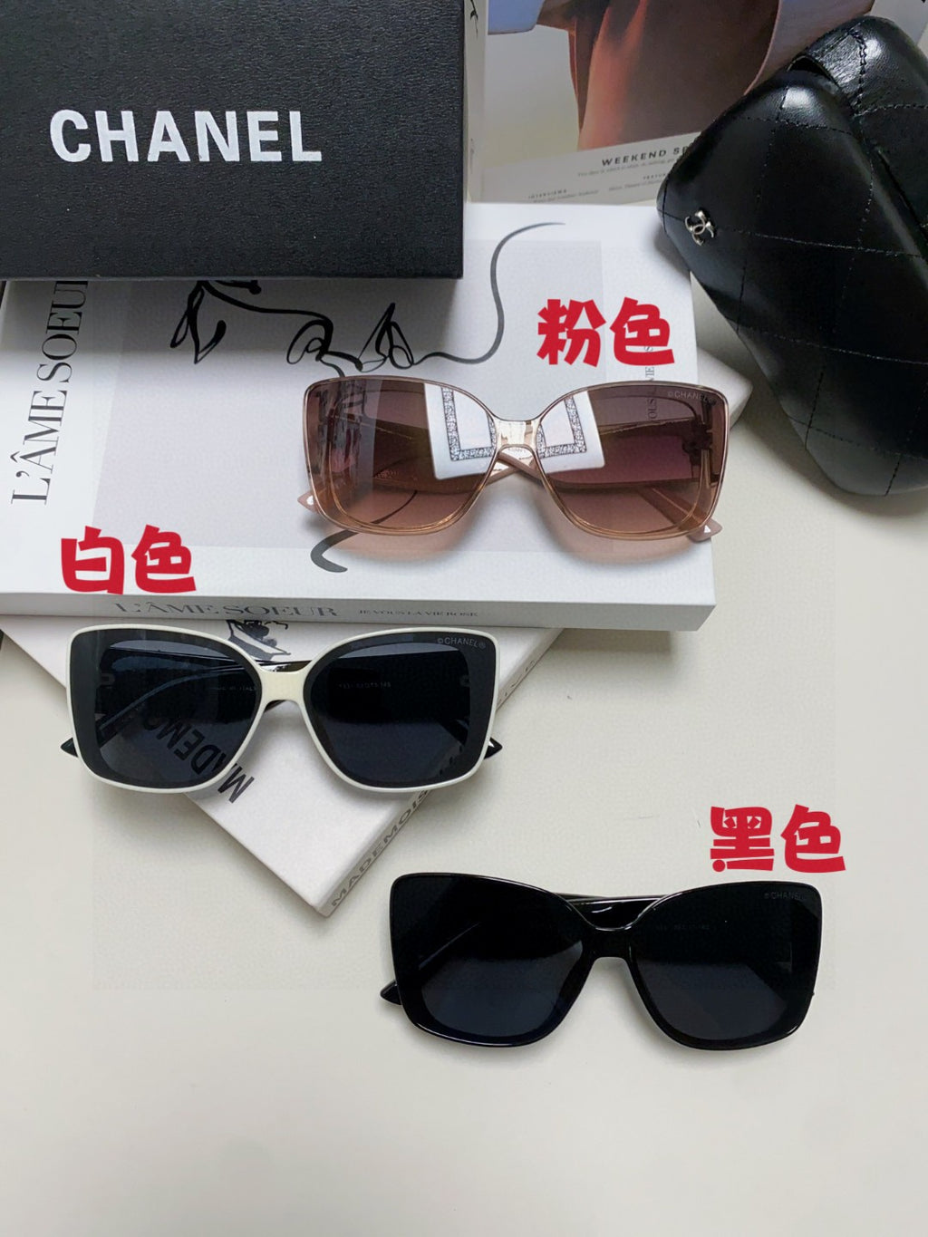Chanel Fashion Blue Lens Sunglasses for Women - 431501 - detail image 9
