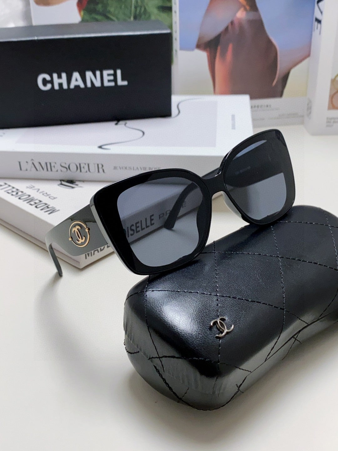 Chanel Fashion Blue Lens Sunglasses for Women - 431502 - detail image 7