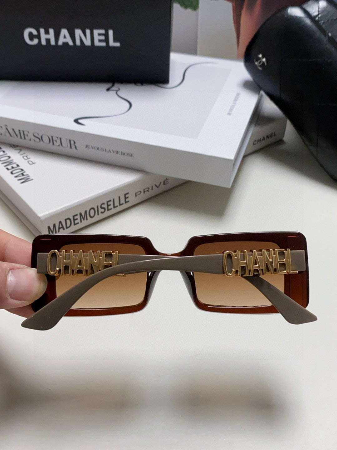 Chanel Polarized Square Red Lens Sunglasses for Men & Women - 431508 - detail image 4