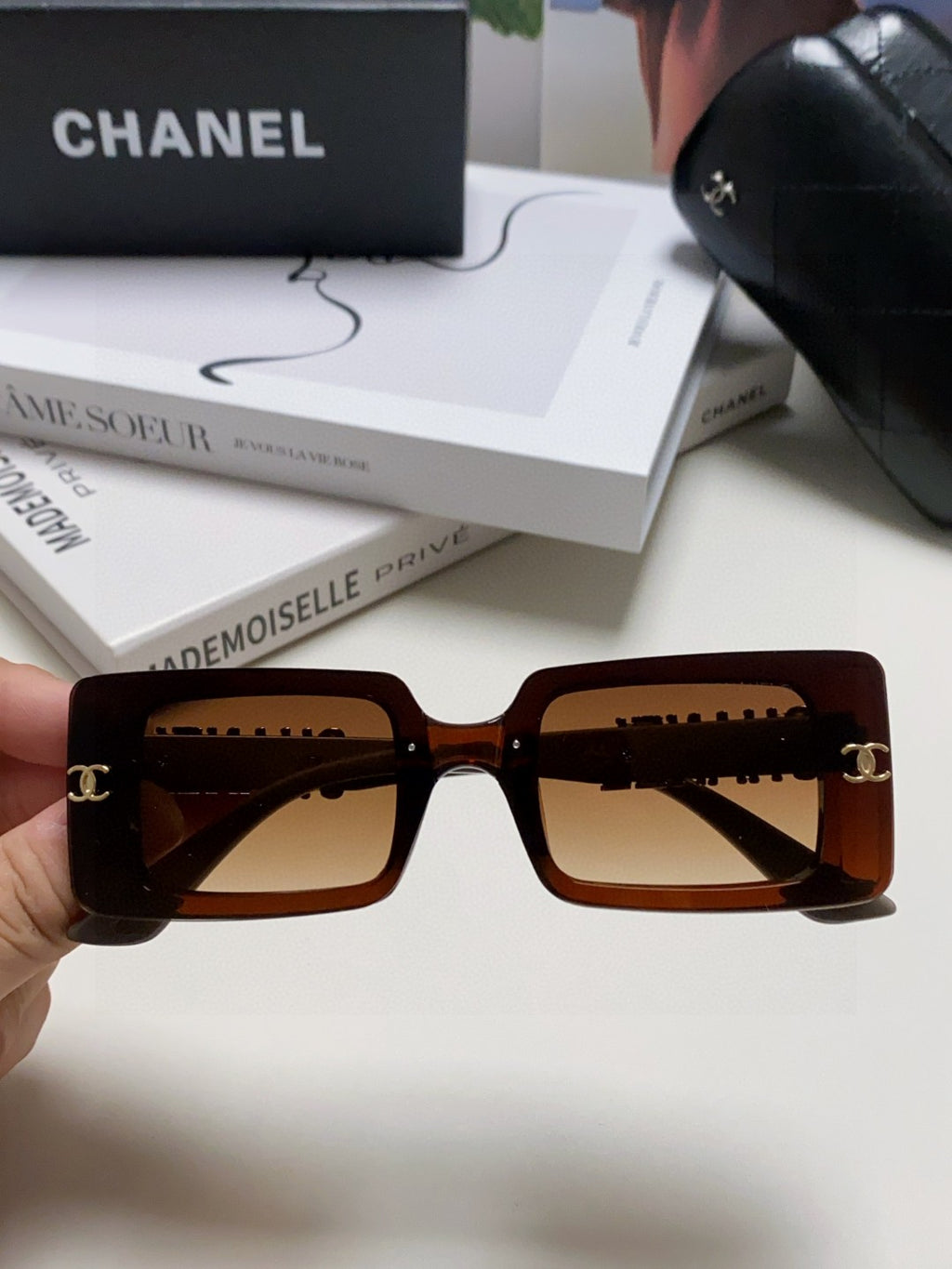 Chanel Polarized Square Red Lens Sunglasses for Men & Women - 431508 - detail image 3