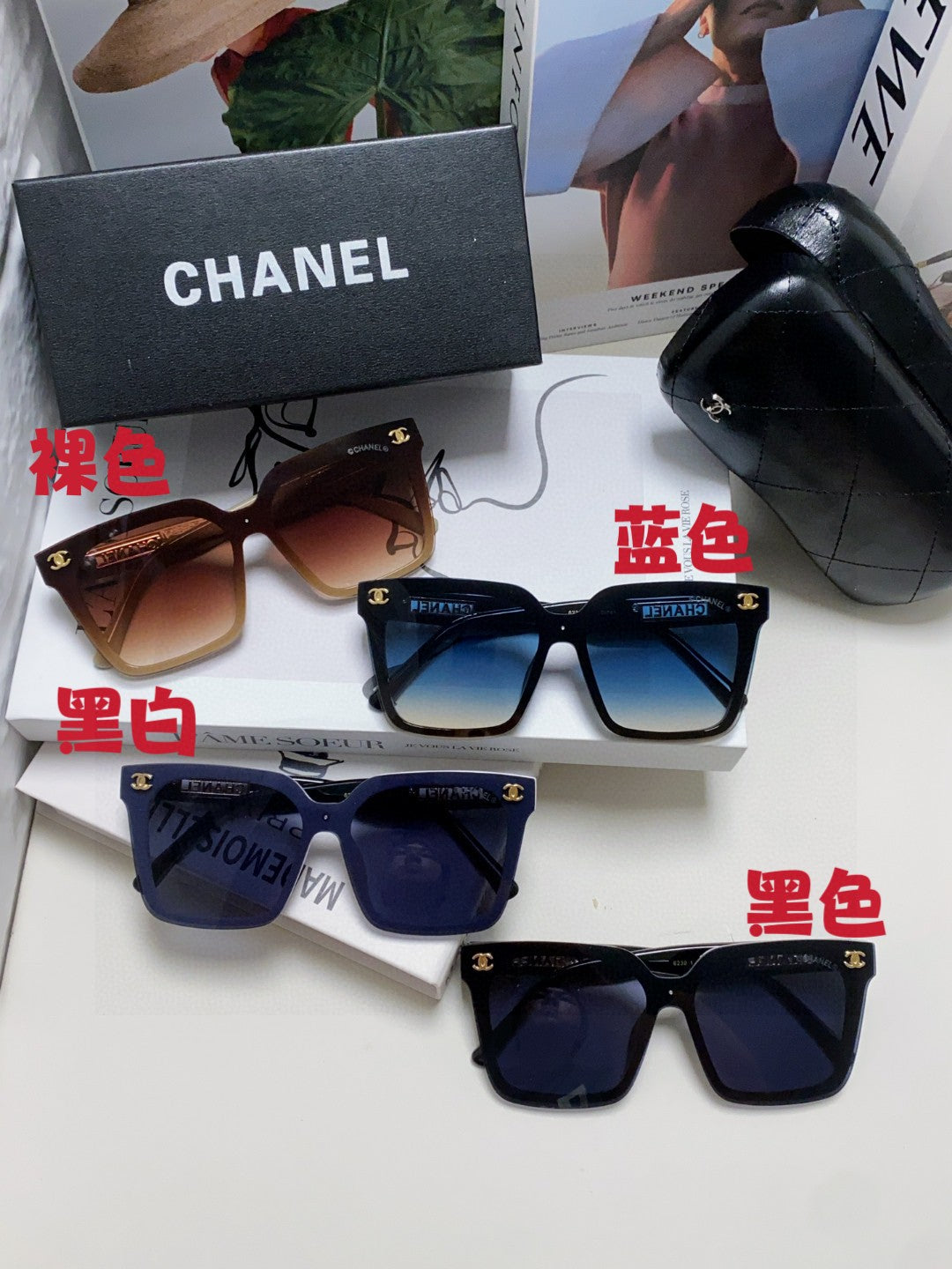 Chanel Square Brown Lens Sunglasses for Men & Women - 431509 - detail image 9