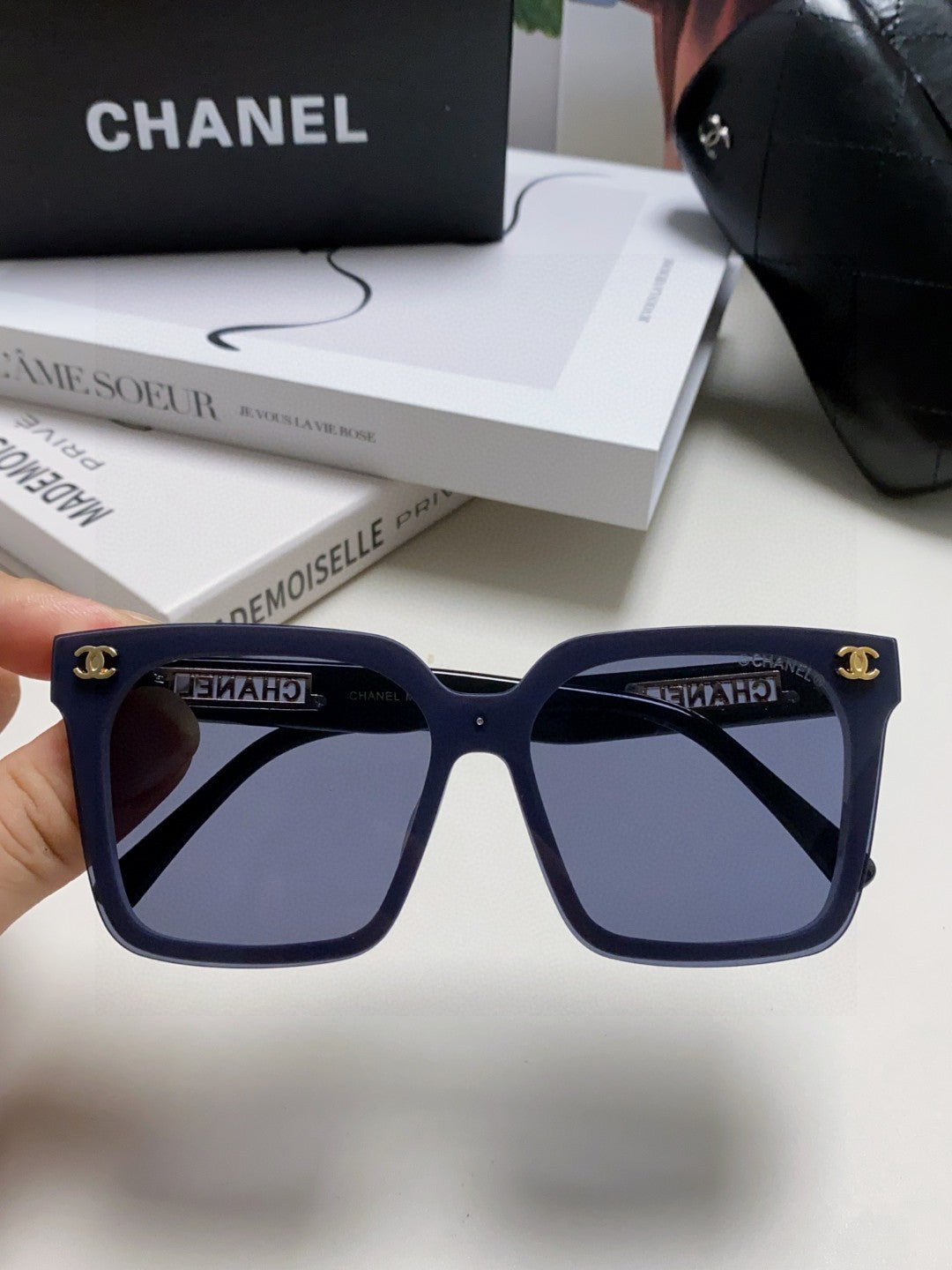 Chanel Square Blue Lens Sunglasses for Men & Women - 431511 - detail image 3