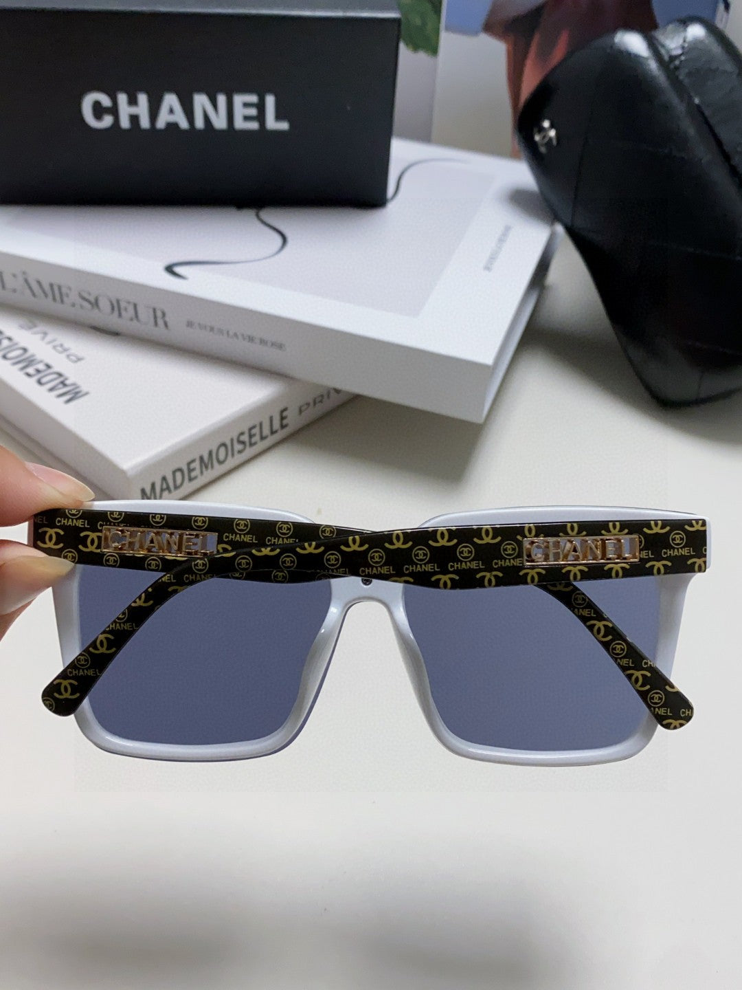 Chanel Square Blue Lens Sunglasses for Men & Women - 431511 - detail image 4