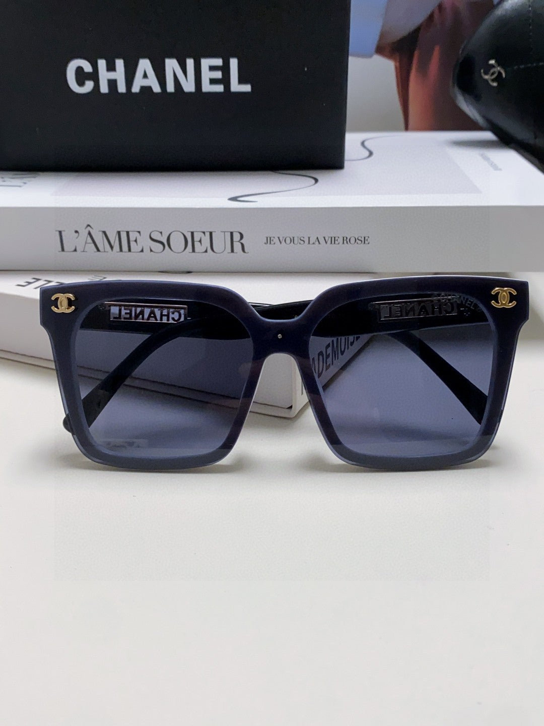 Chanel Square Blue Lens Sunglasses for Men & Women - 431511 - detail image 6