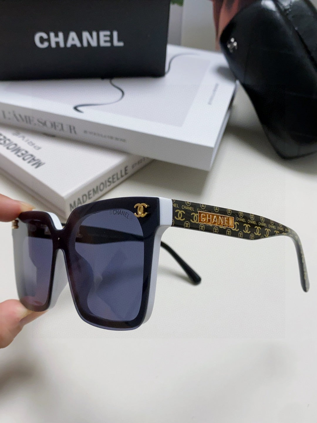 Chanel Square Blue Lens Sunglasses for Men & Women - 431511 - detail image 5