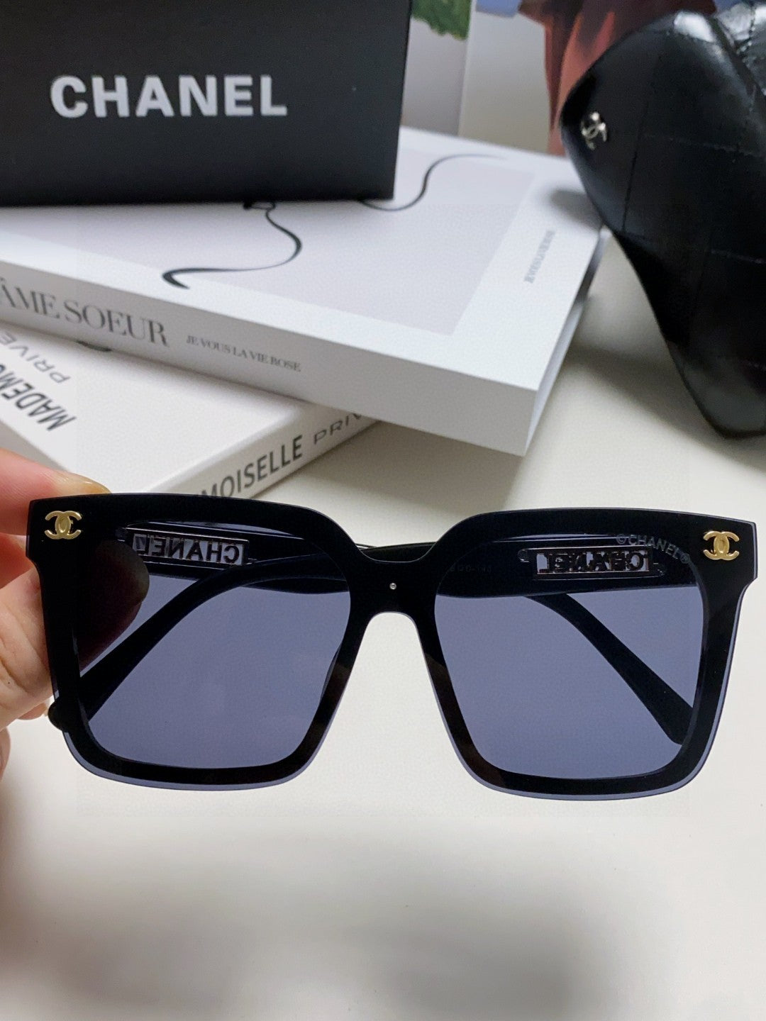 Chanel Square Black Lens Sunglasses for Men & Women - 431512 - detail image 3
