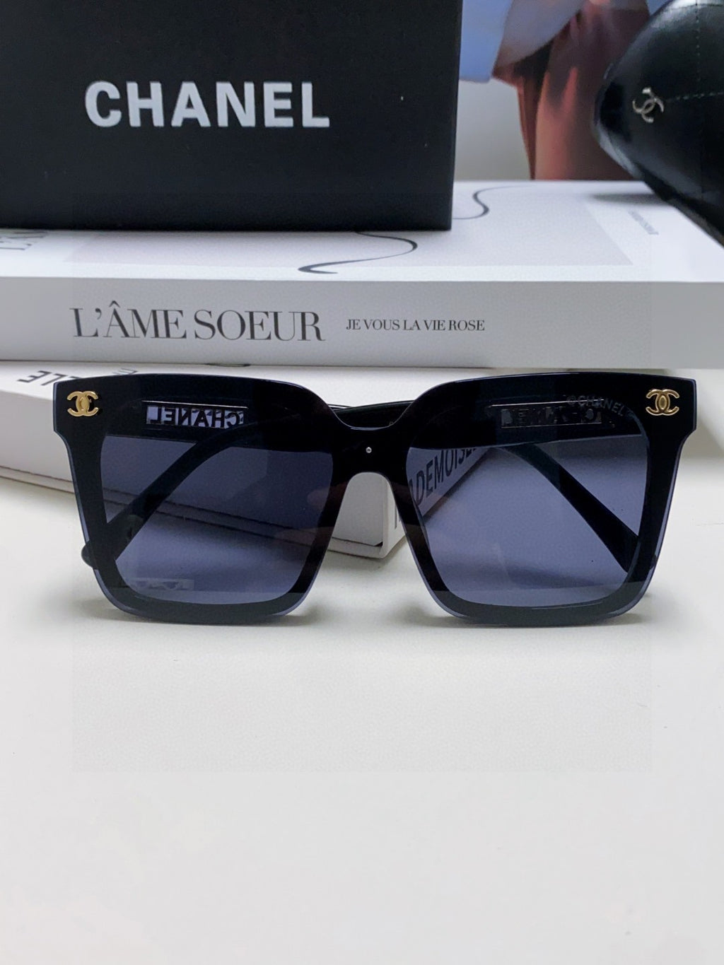 Chanel Square Black Lens Sunglasses for Men & Women - 431512 - detail image 6