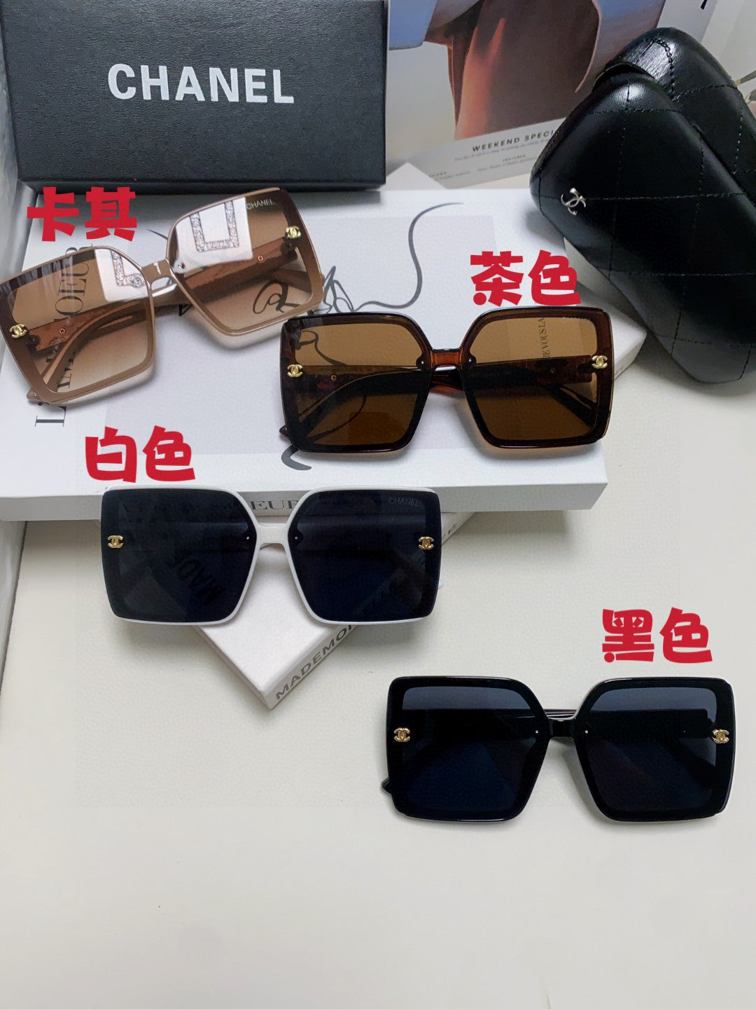 Chanel Polarized Fashion Red Lens Sunglasses for Men & Women - 431516 - detail image 9