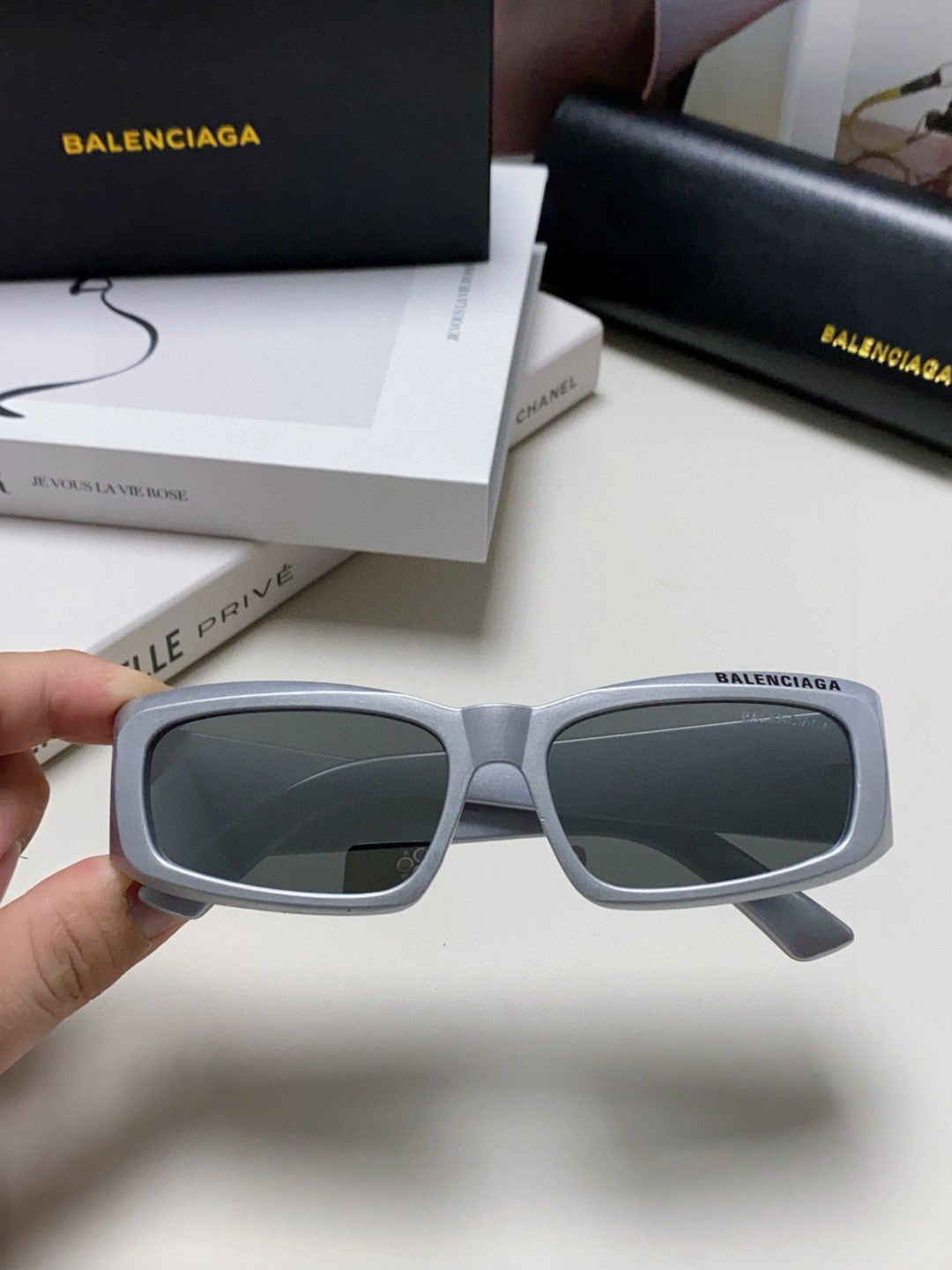 Balenciaga Square Silver Lens Sunglasses for Men & Women - 449636 - detail image 3