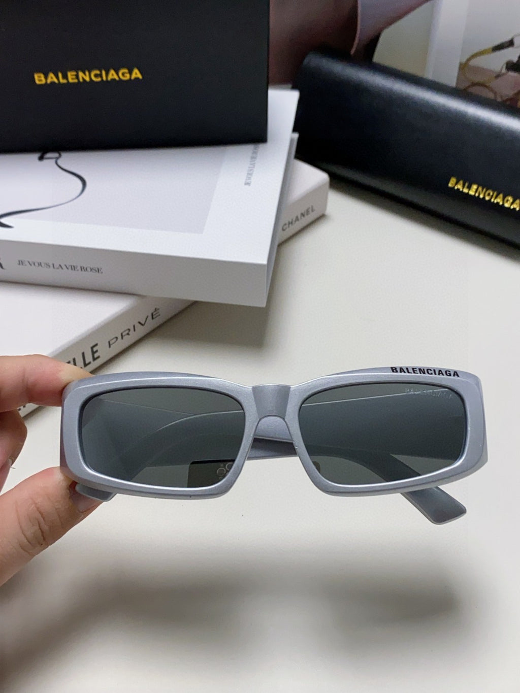 Balenciaga Square Silver Lens Sunglasses for Men & Women - 416102 - detail image 3