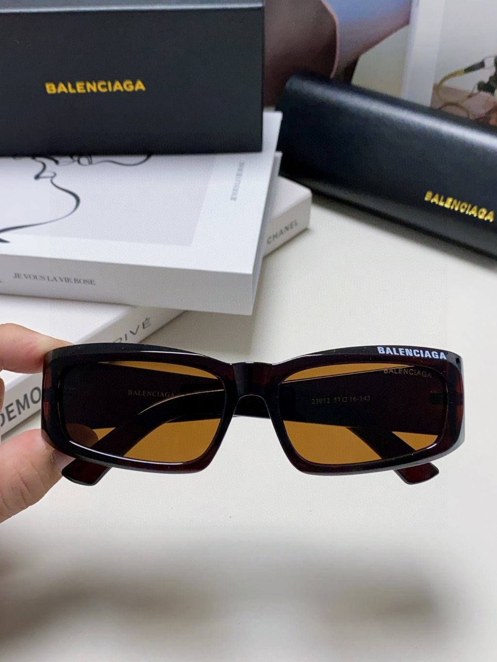 Balenciaga Square Silver Lens Sunglasses for Men & Women - 416104 - detail image 3