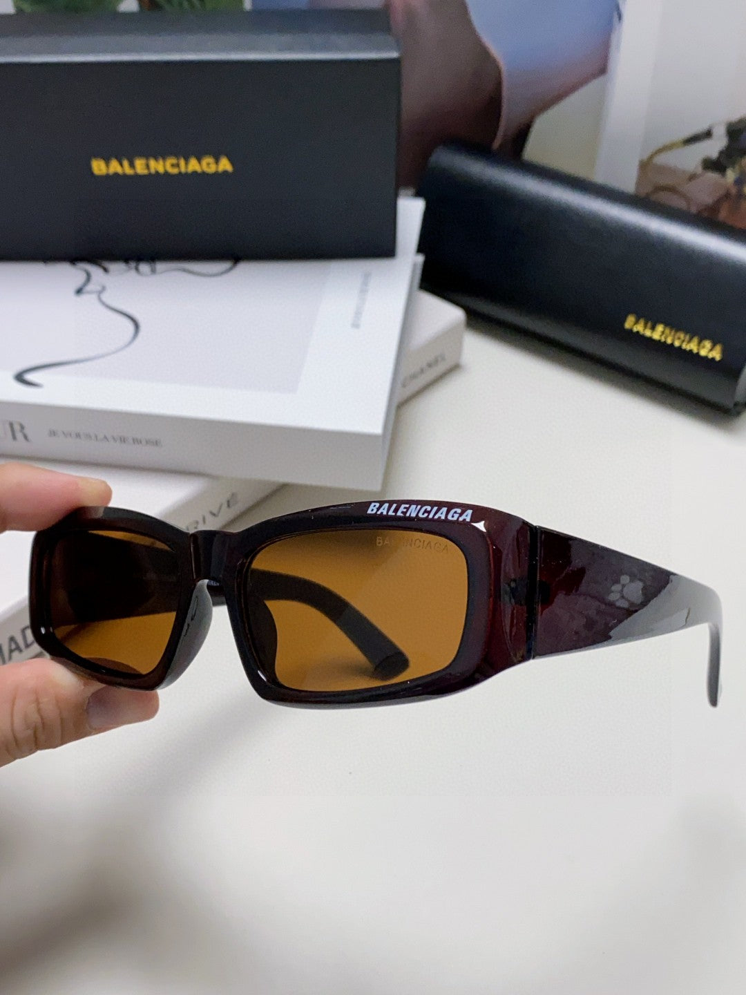Balenciaga Square Silver Lens Sunglasses for Men & Women - 416104 - detail image 5