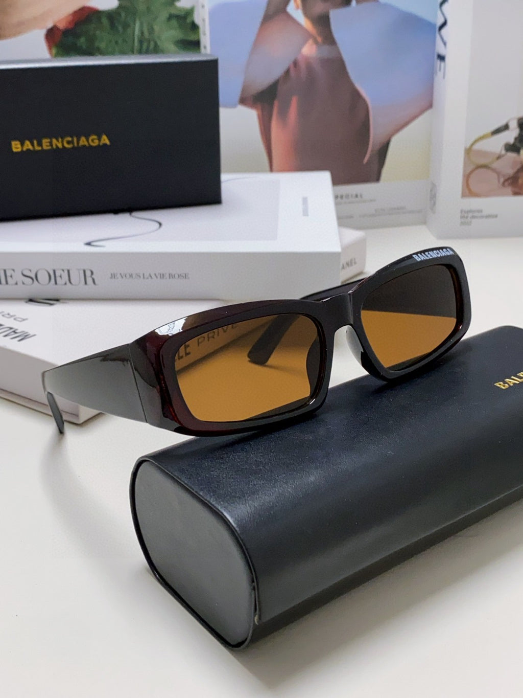 Balenciaga Square Silver Lens Sunglasses for Men & Women - 449638 - detail image 7