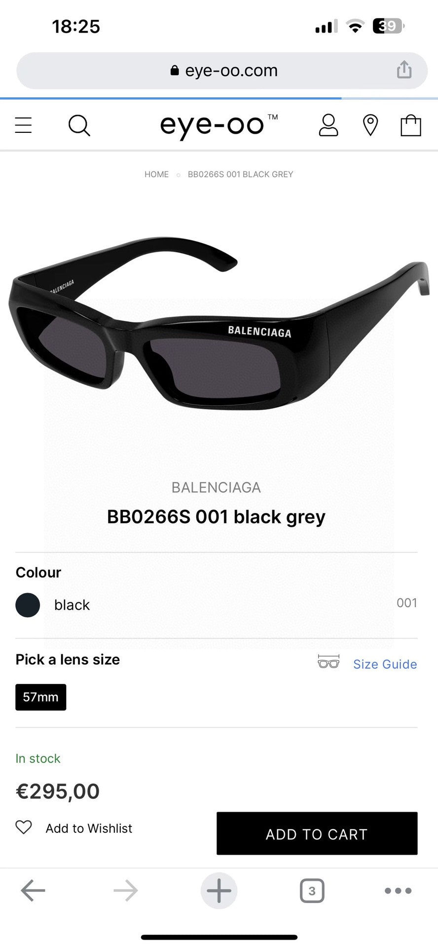 Balenciaga Square Gray Lens Sunglasses for Men & Women - 416107