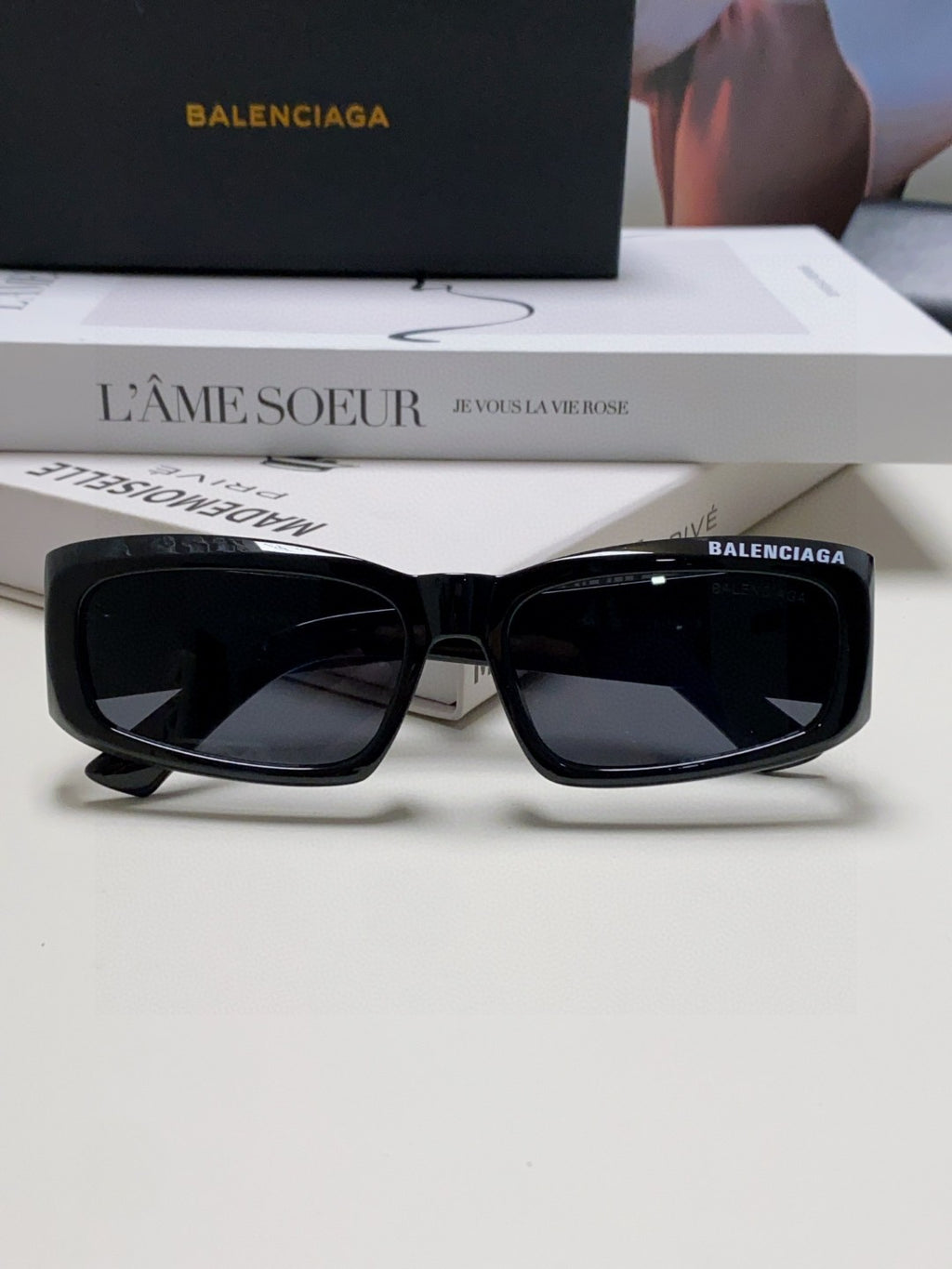 Balenciaga Square Gray Lens Sunglasses for Men & Women - 416107 - detail image 8