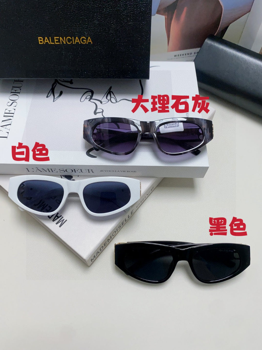 Balenciaga Fashion Black Lens Sunglasses for Men & Women - 449643 - detail image 11