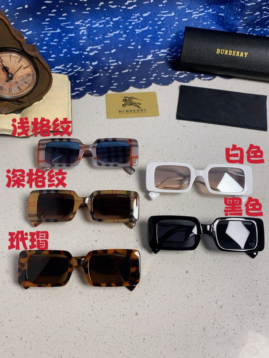 Burberry Square Silver Lens Sunglasses for Men & Women - 465963 - detail image 13