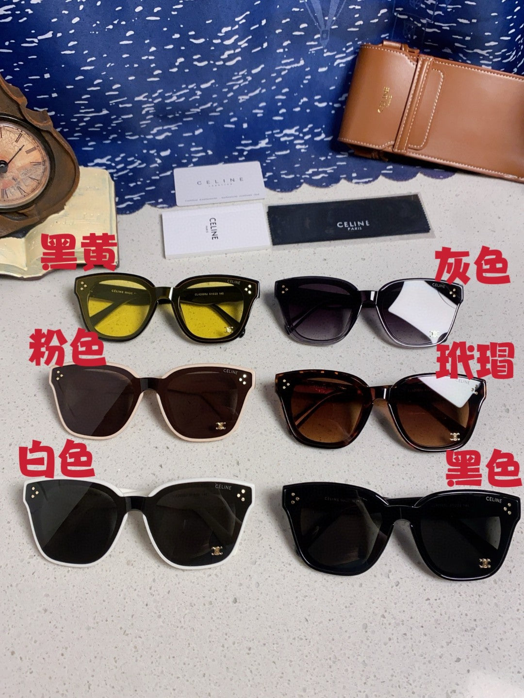 Celine Square Gray Lens Sunglasses for Men & Women - 432022 - detail image 12
