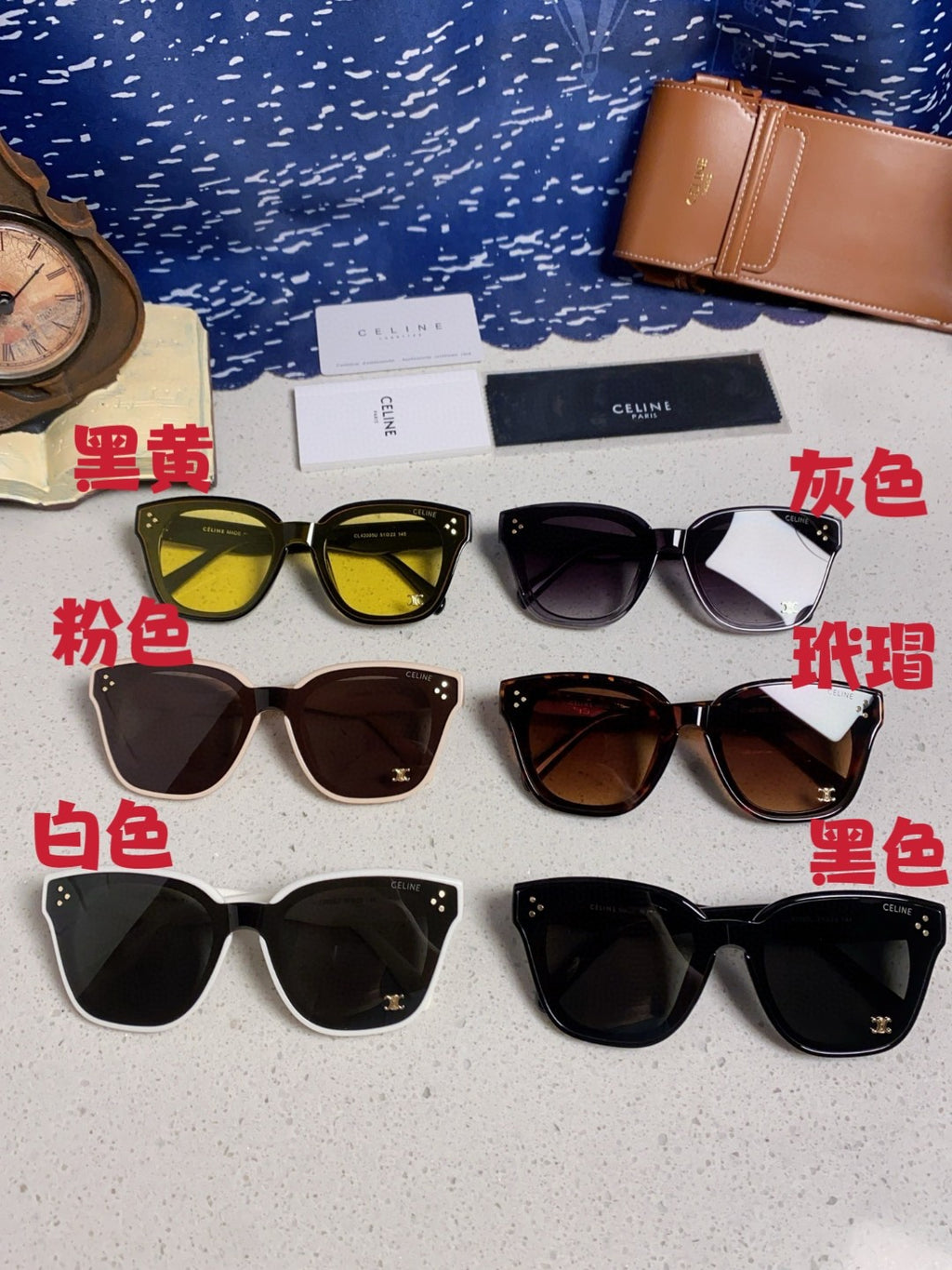 Celine Square Brown Lens Sunglasses for Men & Women - 432017 - detail image 12
