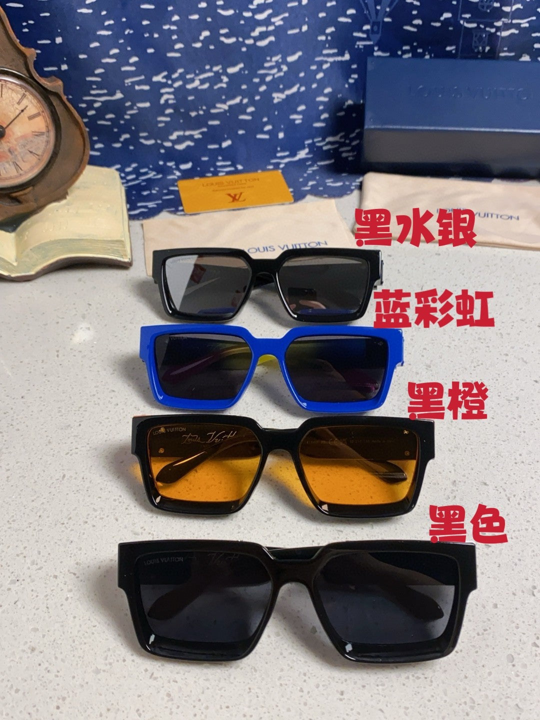 Louis Vuitton M96006 Square Silver Lens Sunglasses for Men & Women - detail image 12