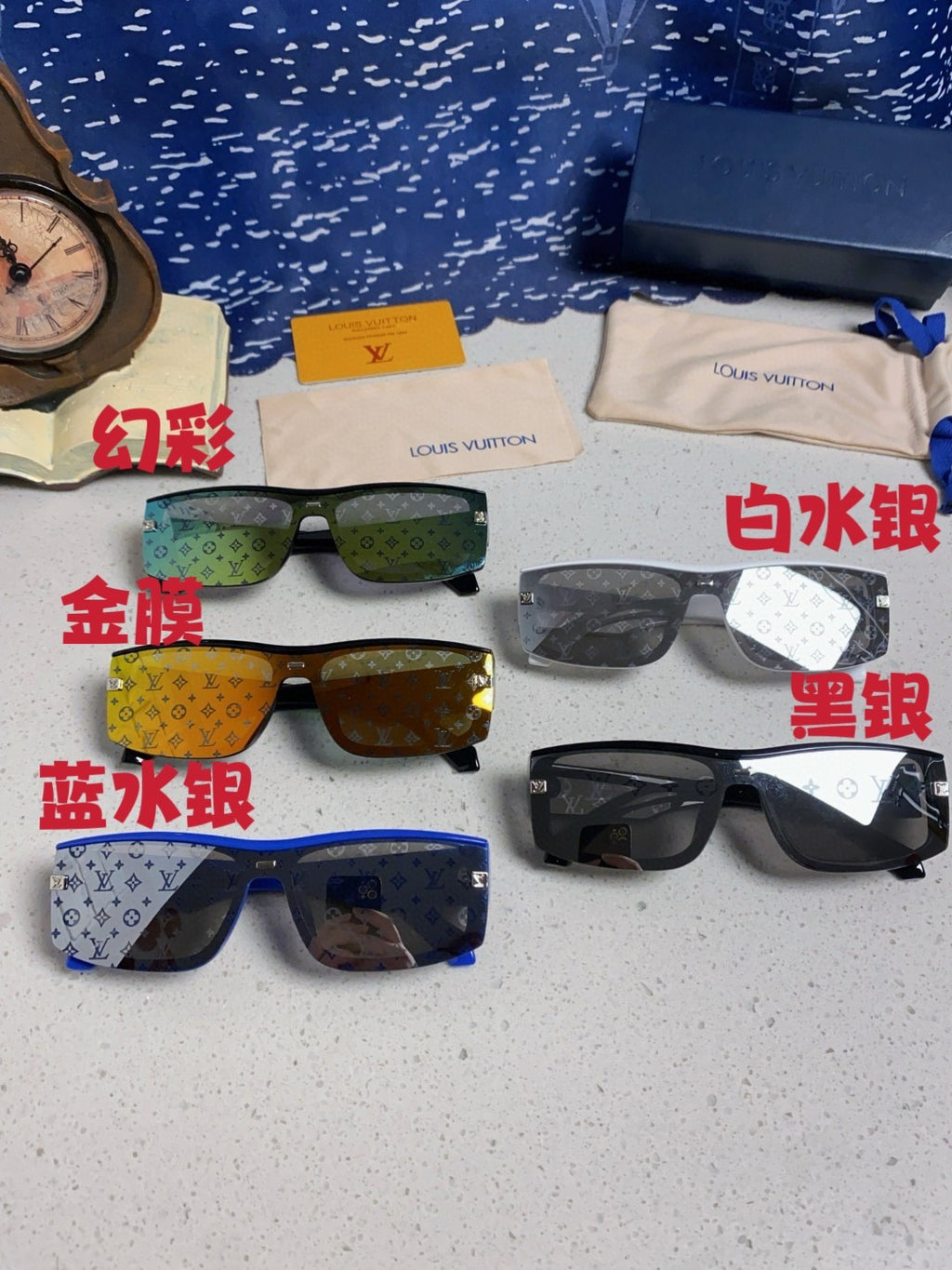 Louis Vuitton Fashion Green Lens Sunglasses for Men & Women - detail image 12