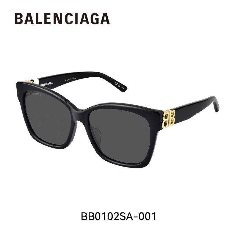 Balenciaga BB0102SA Fashion Black Lens Sunglasses for Men & Women