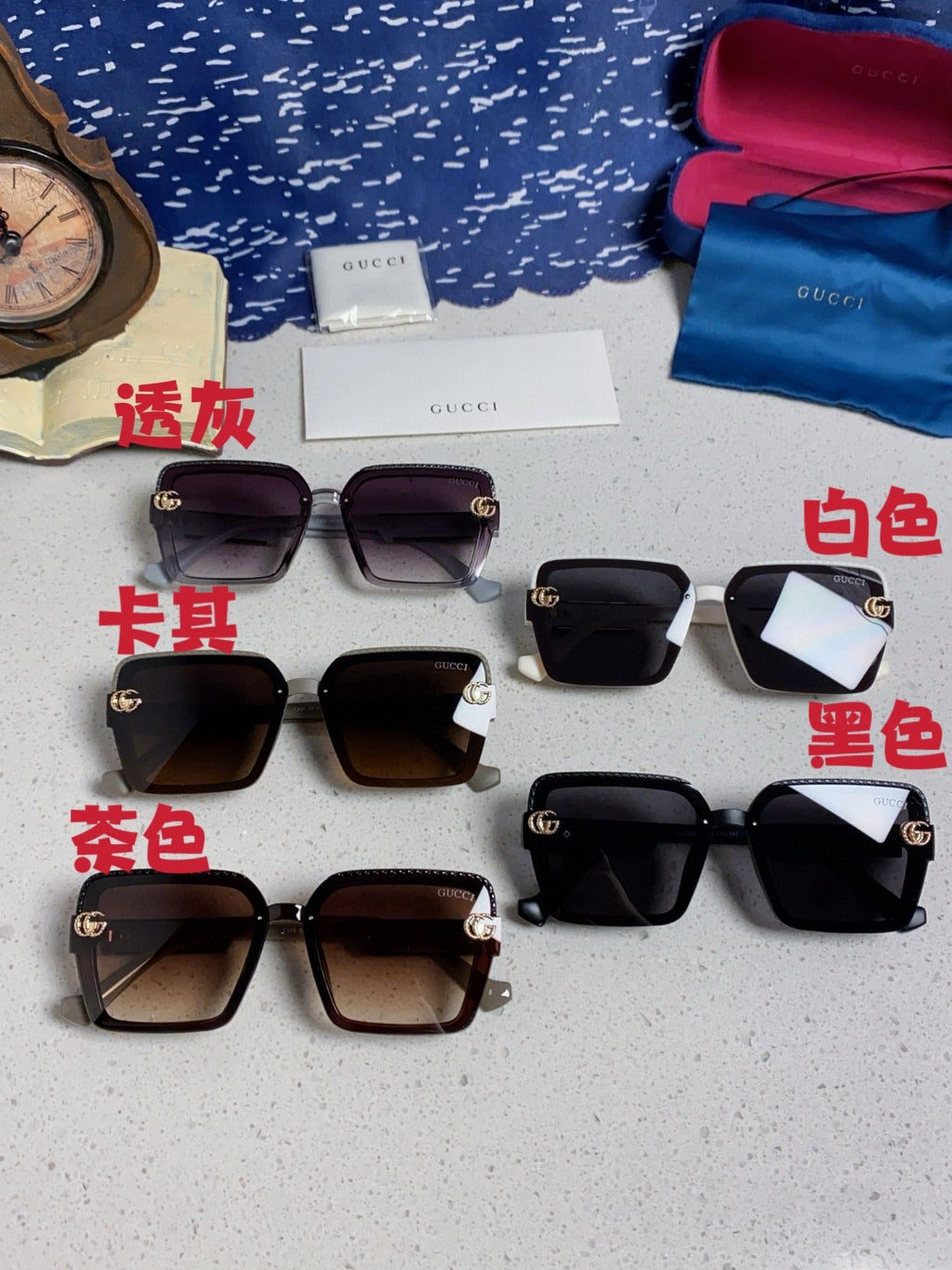 Gucci Polarized Oversized Silver Lens Sunglasses for Women - detail image 12