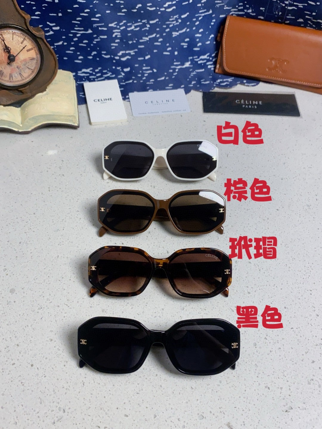 Celine Fashion Black Lens Sunglasses for Women - 382514 - detail image 12