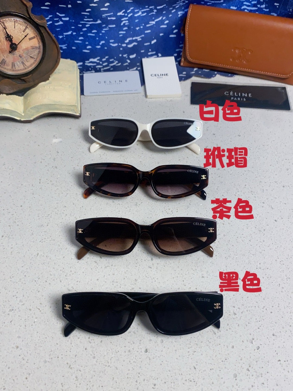 Celine Cat-Eye Red Lens Sunglasses for Men & Women - 415599 - detail image 12