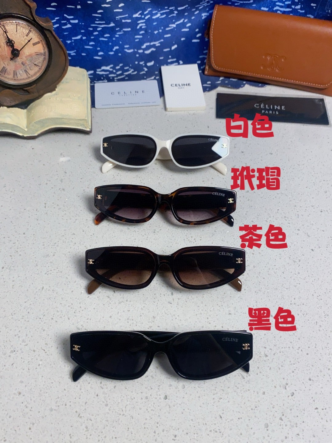 Celine Cat-Eye Red Lens Sunglasses for Men & Women - 867149 - detail image 12