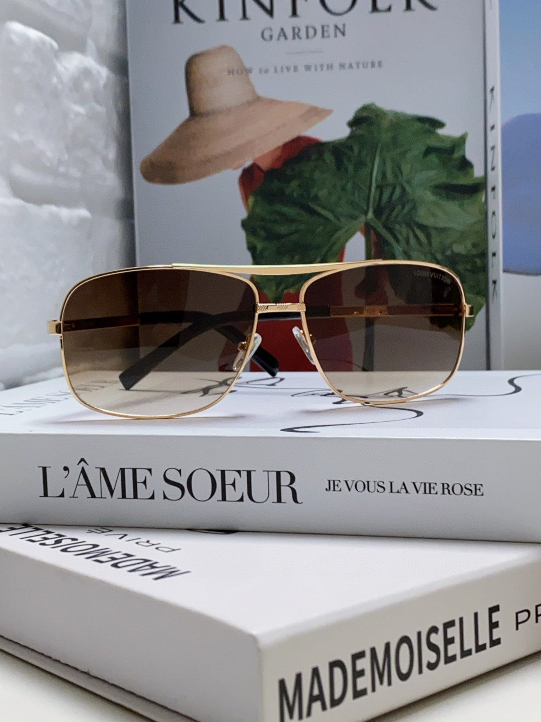 Louis Vuitton Metal Square Red Lens Sunglasses for Men & Women