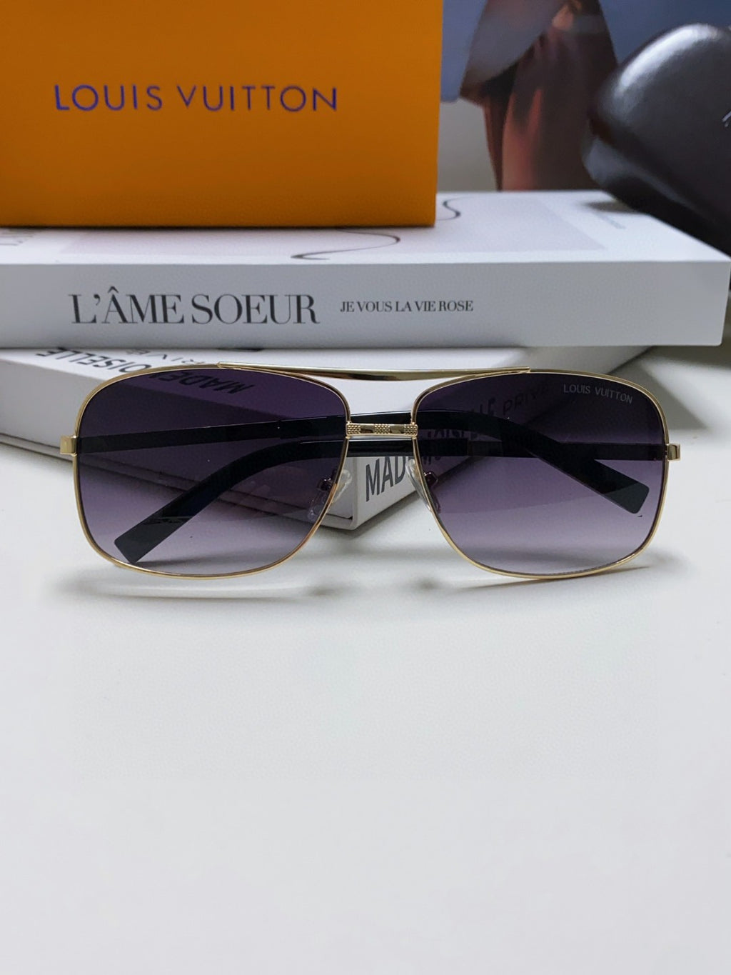 Louis Vuitton Metal Square Silver Lens Sunglasses for Men & Women - 464653 - detail image 5
