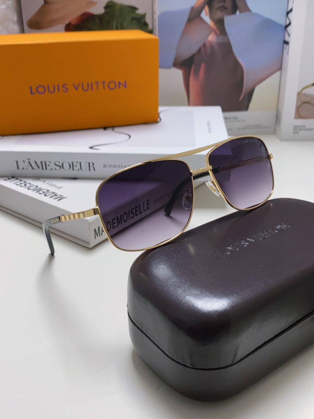 Louis Vuitton Metal Square Silver Lens Sunglasses for Men & Women - 464653 - detail image 6