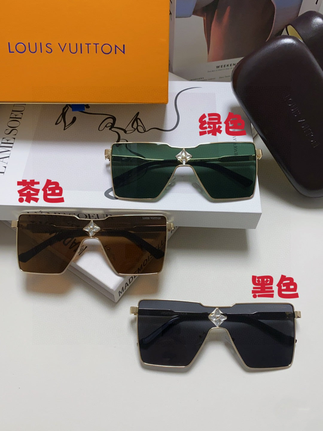 Louis Vuitton Z1700U Metal Fashion Black Lens Sunglasses for Men & Wo - 464654 - detail image 9